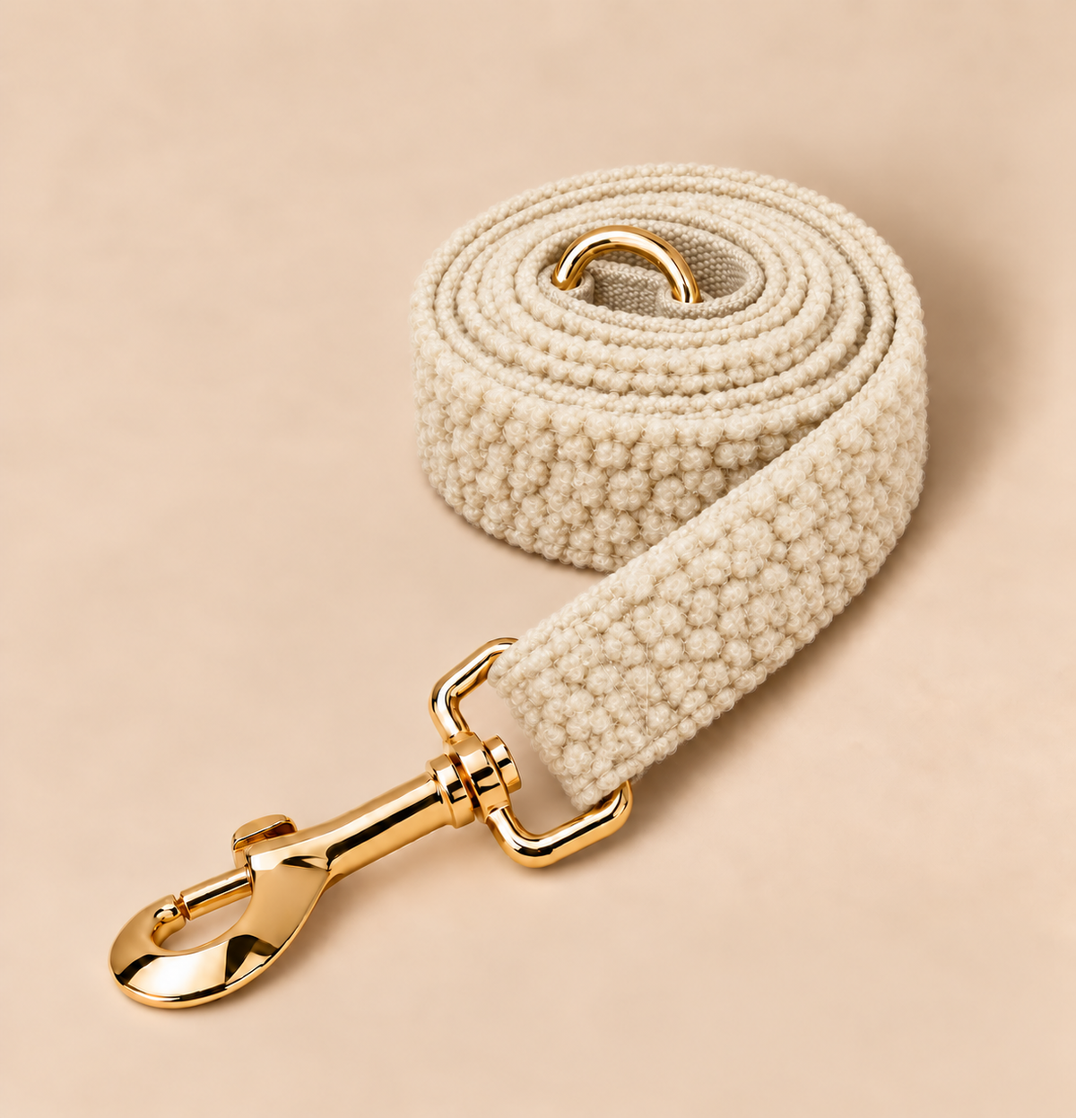 Laisse pour Chien Teddy Crème | 1,50 m, Assortie Collier & Harnais