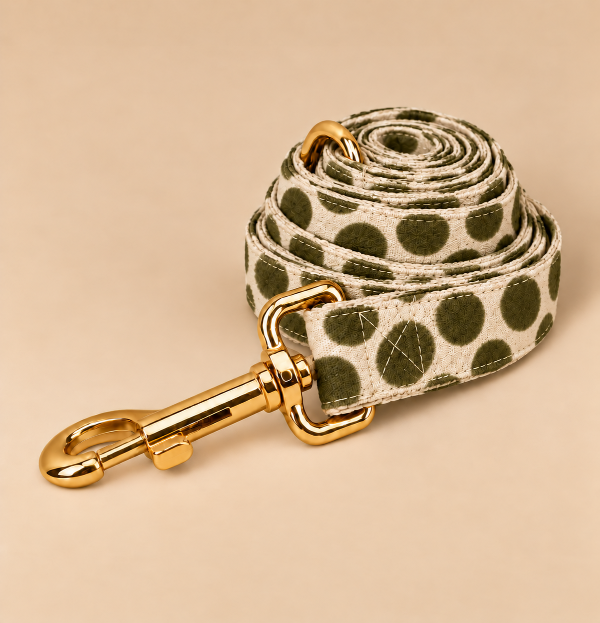Laisse pour Chien Signature Pois Verts | 1,50 m, Assortie Collier & Harnais