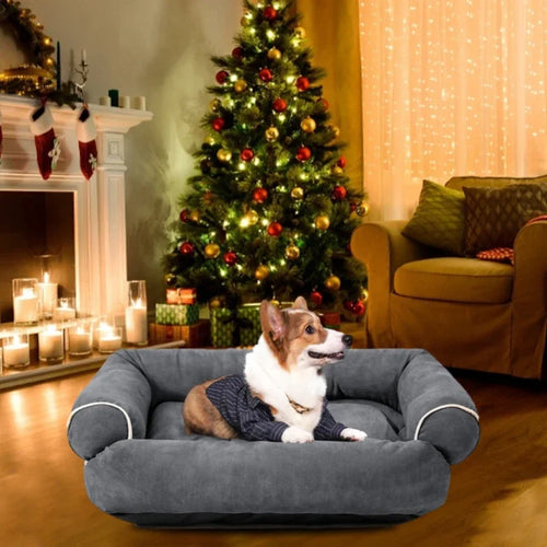 Lit pour chien rectangulaire épais et moelleux
