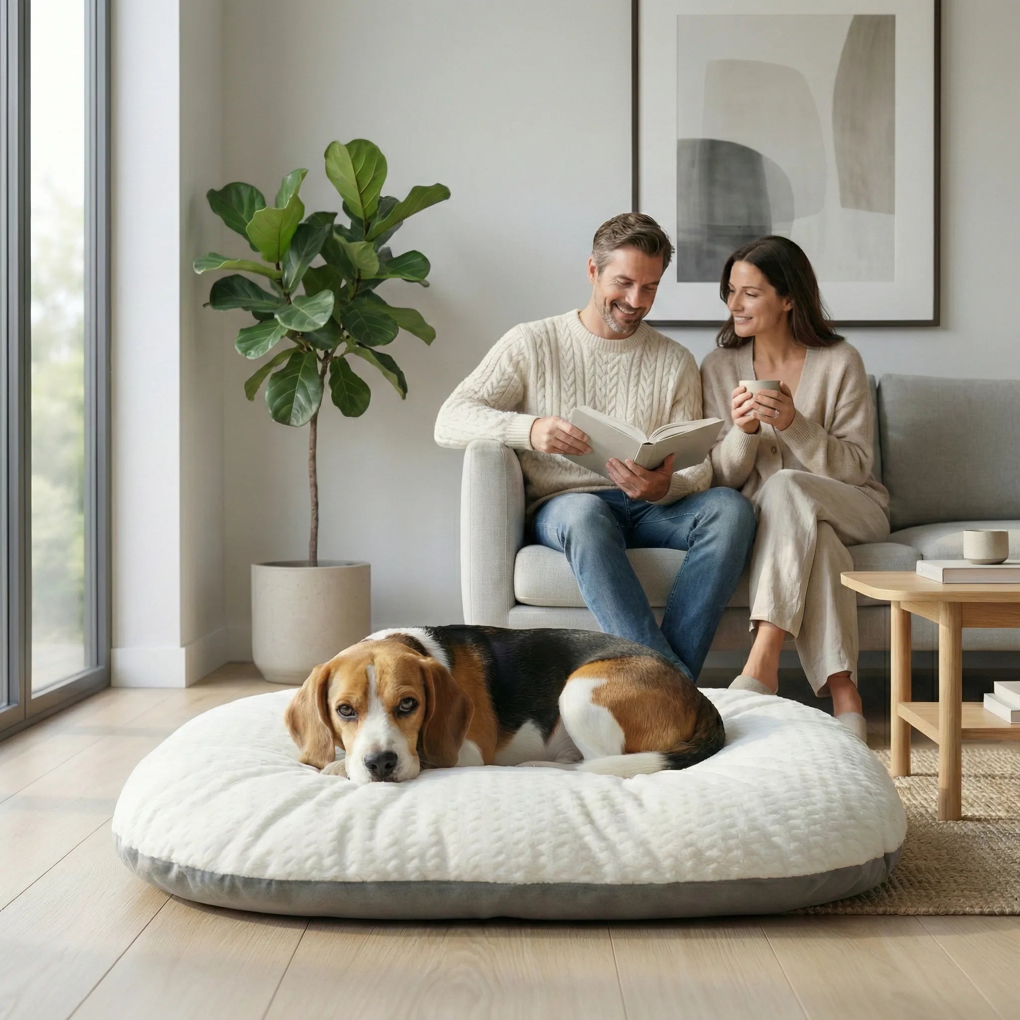 matelas pour chien plat avec rembourrage dense et finition propre