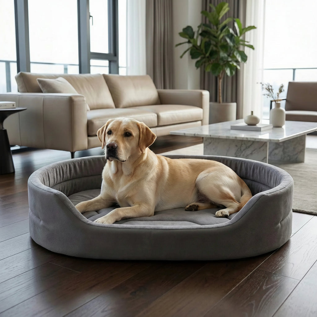 panier pour chien avec contours epais et base stable