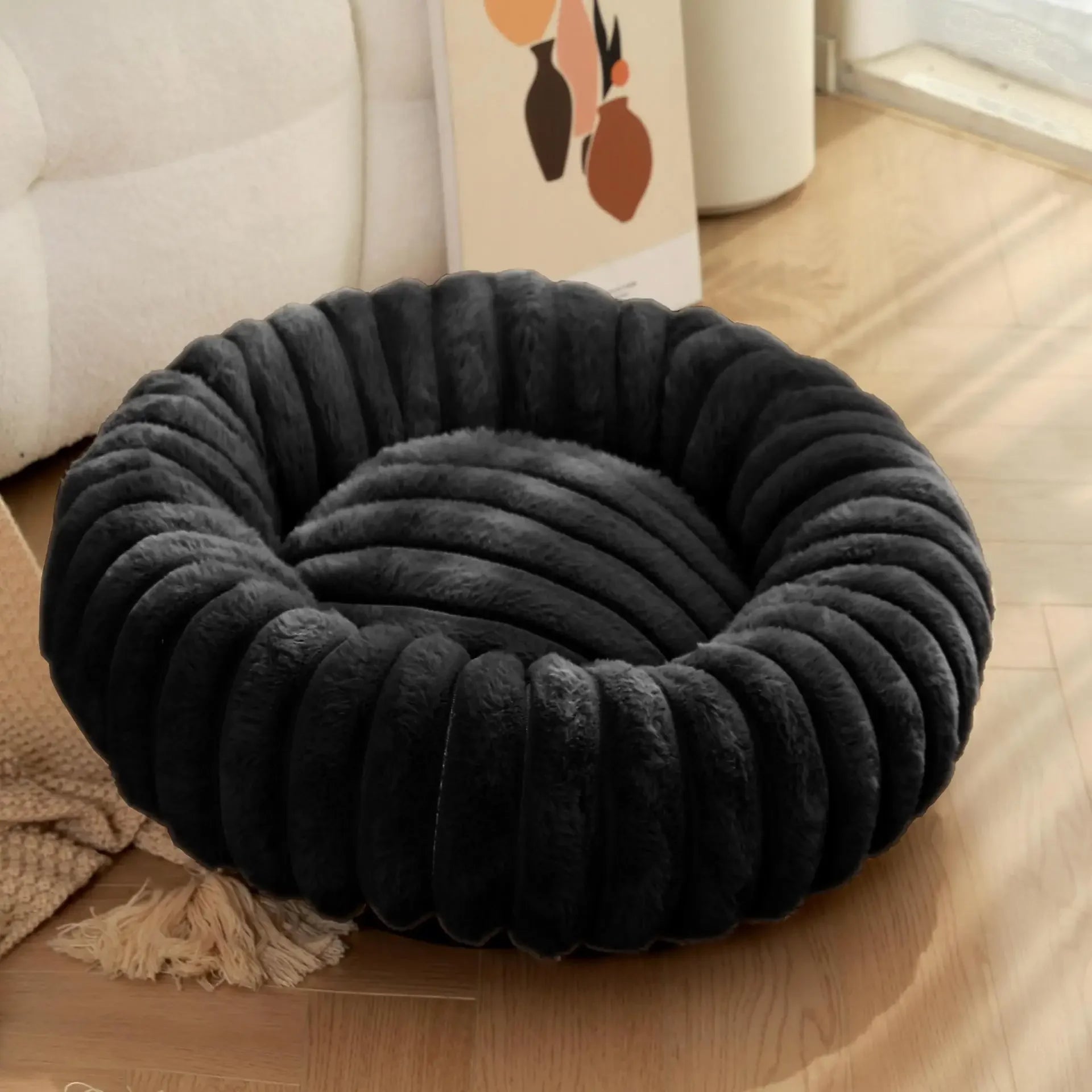 Lit rond pour chien repos réparateur
