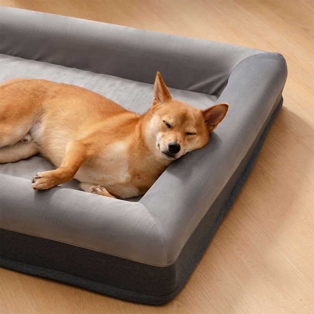 Lit Orthopédique Premium pour Chien | Mousse Haute Densité, Antidérapant, Confort Durable