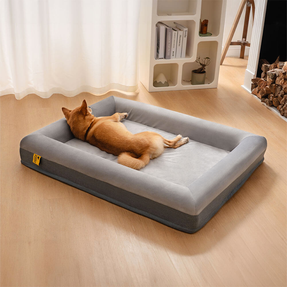 Lit Orthopédique Premium pour Chien | Mousse Haute Densité, Antidérapant, Confort Durable