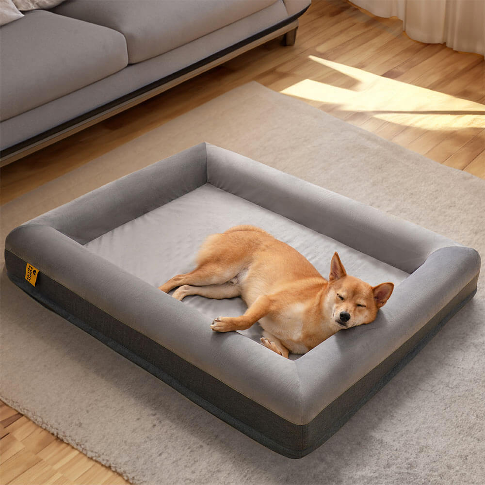 Lit Orthopédique Premium pour Chien | Mousse Haute Densité, Antidérapant, Confort Durable