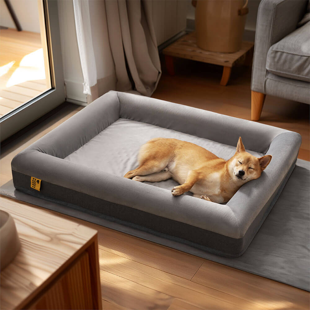 Lit Orthopédique Premium pour Chien | Mousse Haute Densité, Antidérapant, Confort Durable