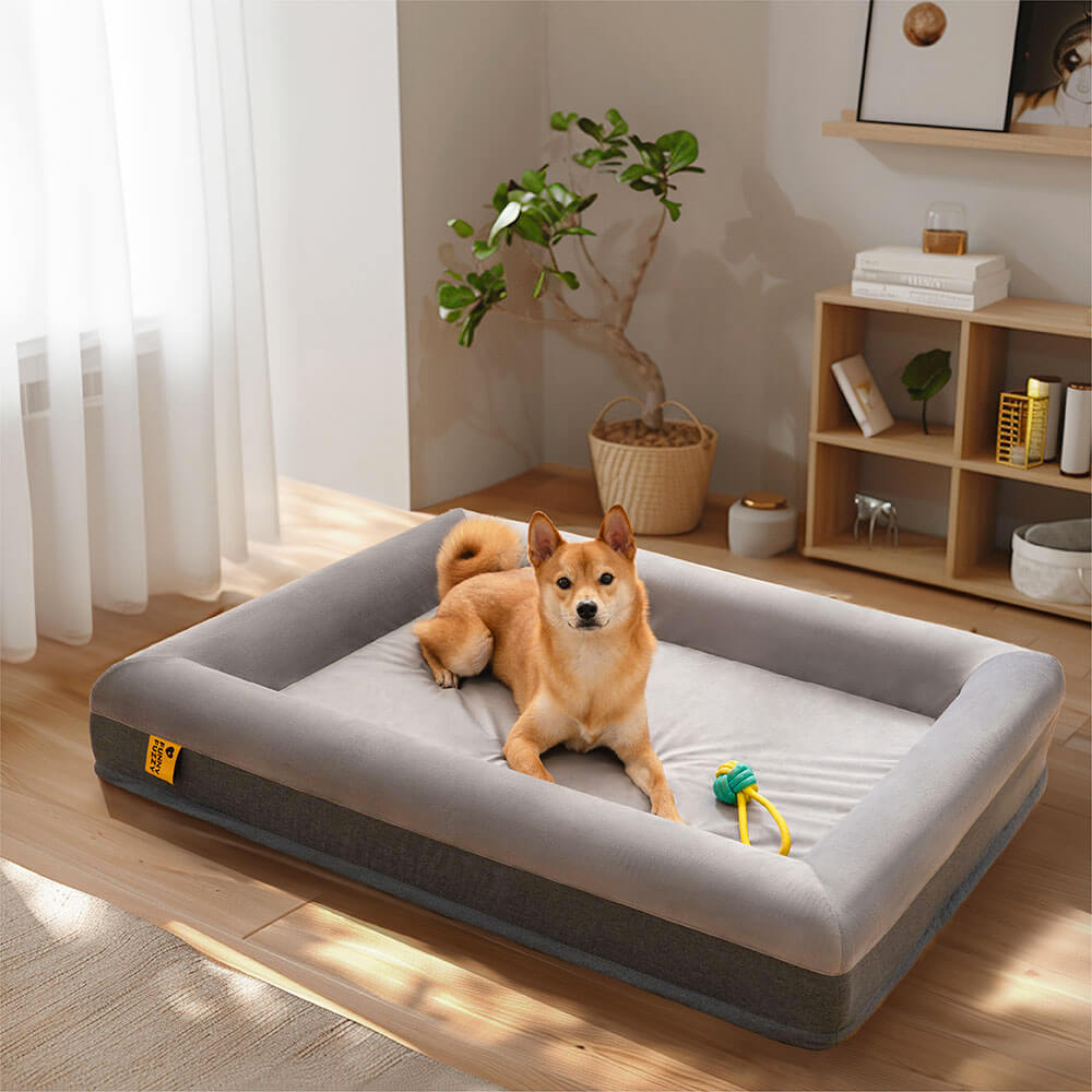 Lit Orthopédique Premium pour Chien | Mousse Haute Densité, Antidérapant, Confort Durable