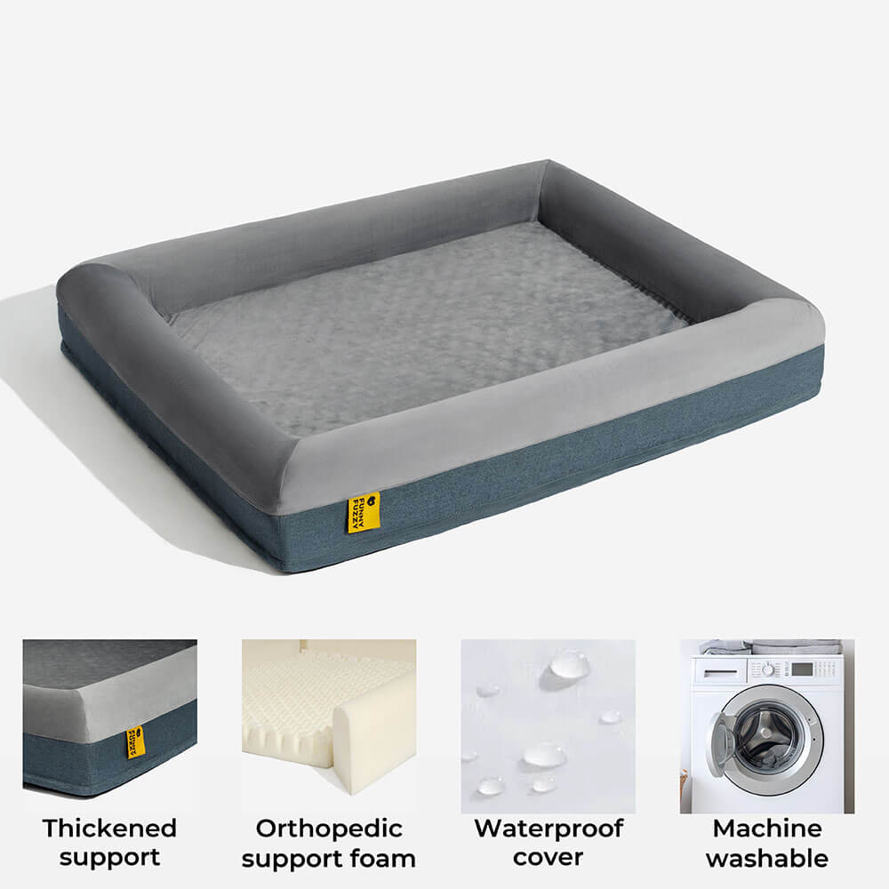 Lit Orthopédique Premium pour Chien | Mousse Haute Densité, Antidérapant, Confort Durable