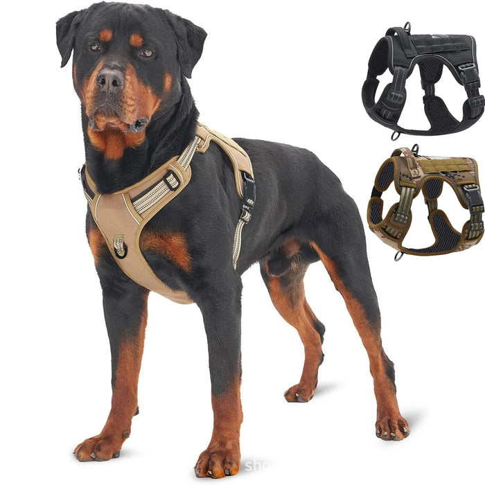 Harnais Camouflage Chien de Chasse & Outdoor | Anti-Traction, Poignée de Contrôle, Réfléchissant, Robuste