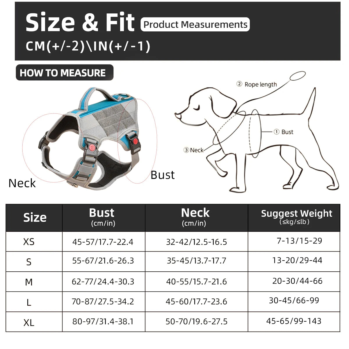 Harnais Éducation Personnalisable Chien | Badge Velcro, Anti-Traction, Respirant & Réfléchissant, Chiot au Grand Chien