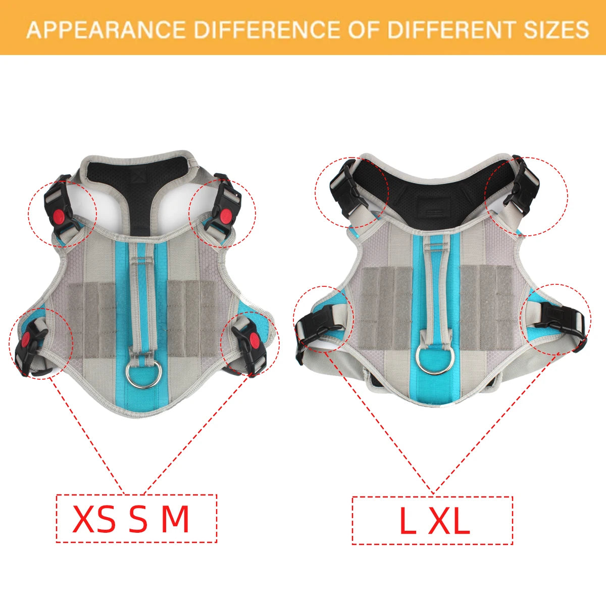 Harnais Éducation Personnalisable Chien | Badge Velcro, Anti-Traction, Respirant & Réfléchissant, Chiot au Grand Chien