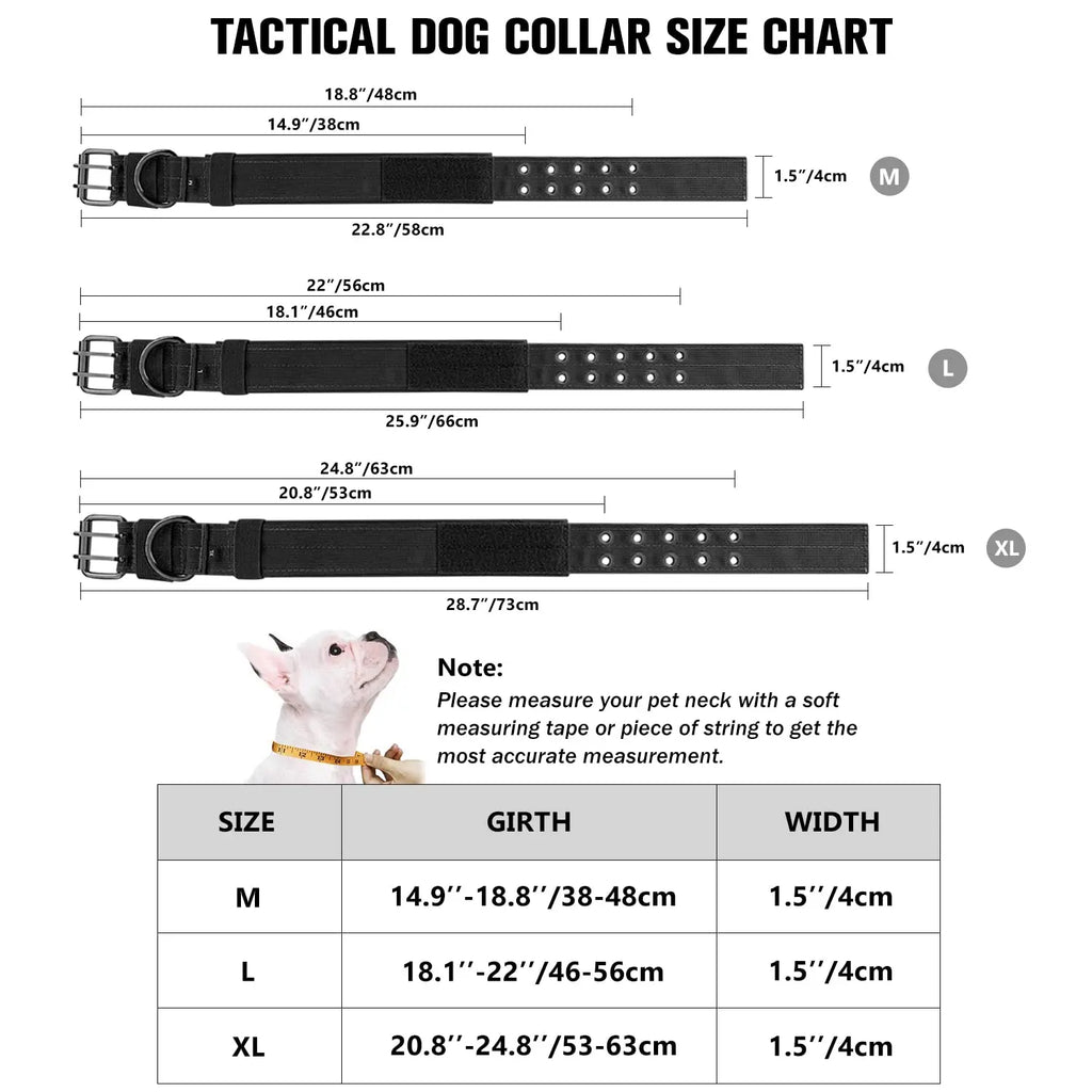 Kit Harnais Tactique Chien + Laisse & Collier | Nylon 1000D, MOLLE, Poignée, Éducation, Marche & Chasse