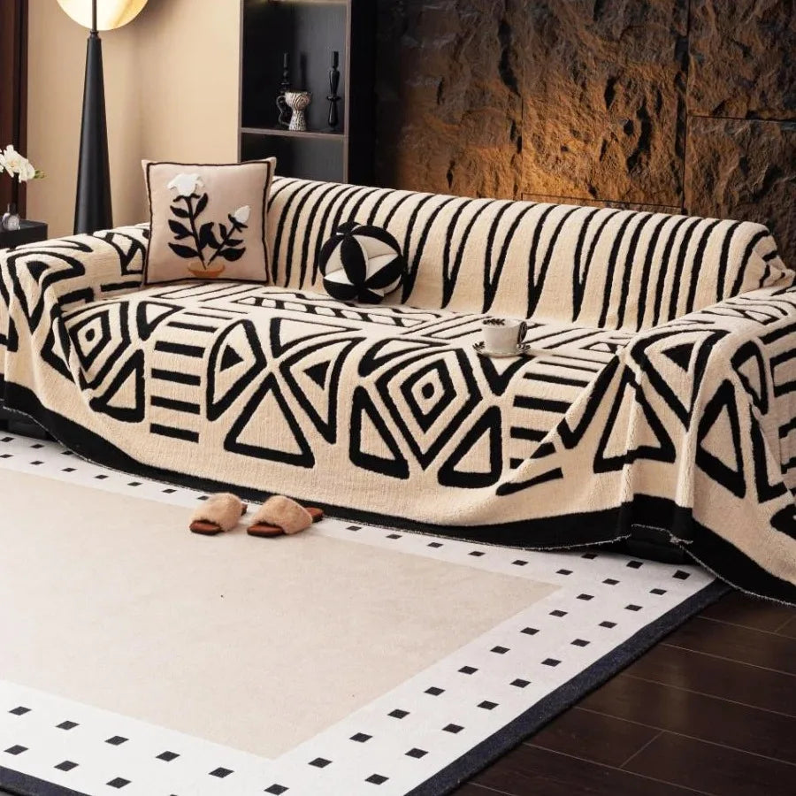 Housse Jeté de Canapé Polaire pour Chien | Style Boho, Doux & Antidérapant