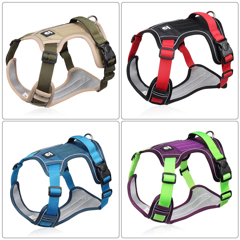 Harnais Imperméable Oxford pour Chien | Anti-Traction, Réfléchissant, Toutes Saisons, Pluie & Boue