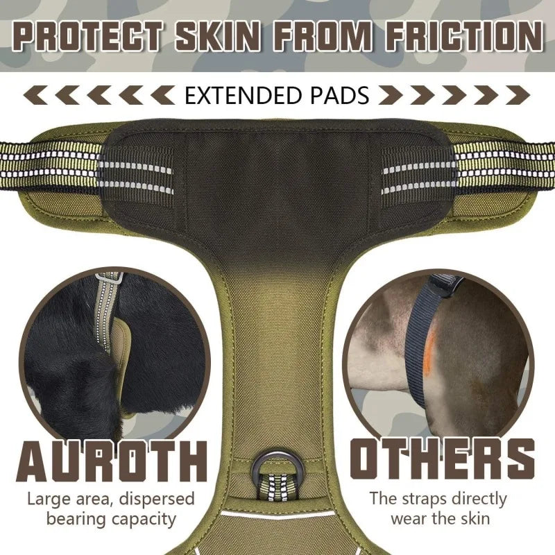 Harnais Cuir Premium pour Chien | Poignée de Maintien, Réglable, Élégant & Résistant, Moyen & Grand Chien