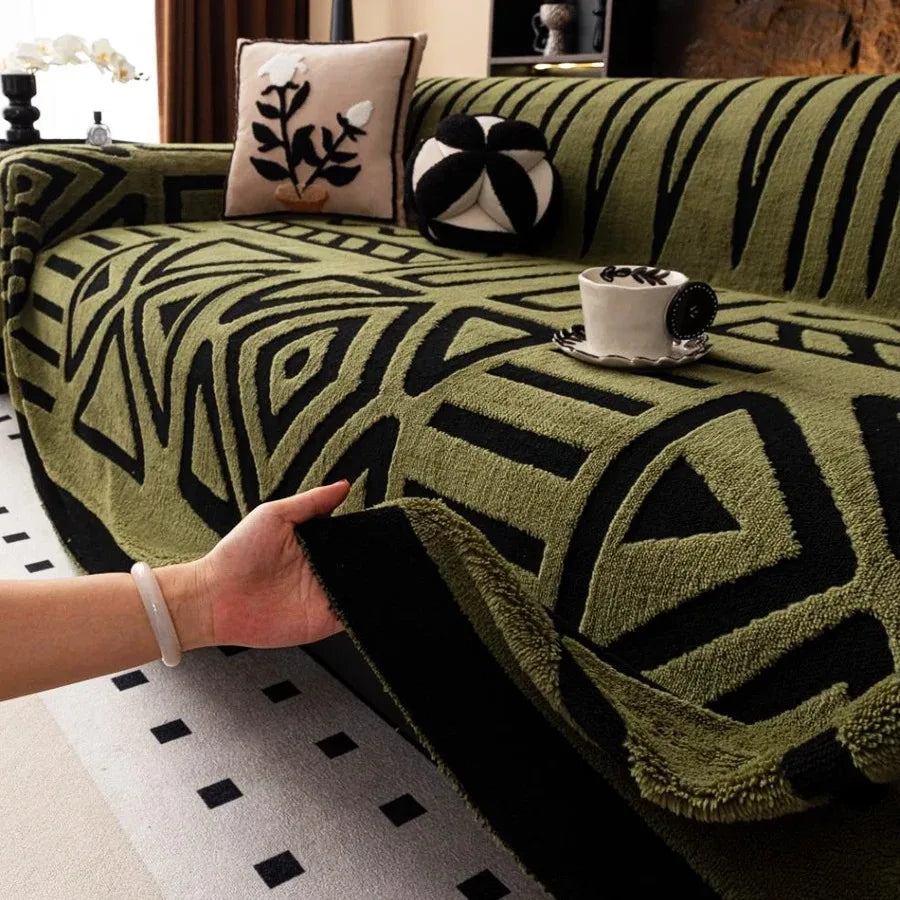 Housse Jeté de Canapé Polaire pour Chien | Style Boho, Doux & Antidérapant