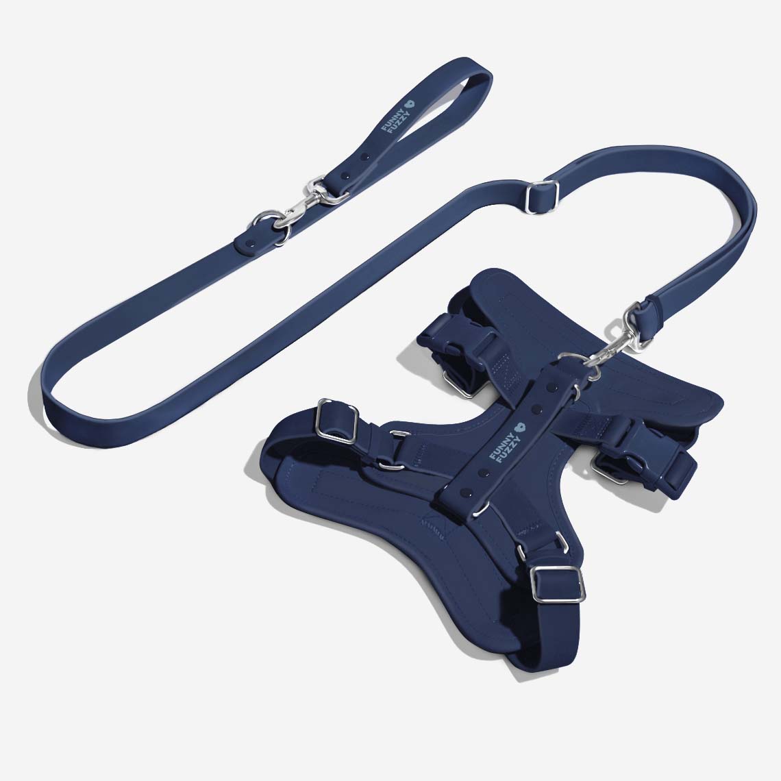 Kit Harnais + Laisse Imperméable Gummy | Antibactérien, Anti-Traction, Plage & Pluie, Set Assorti