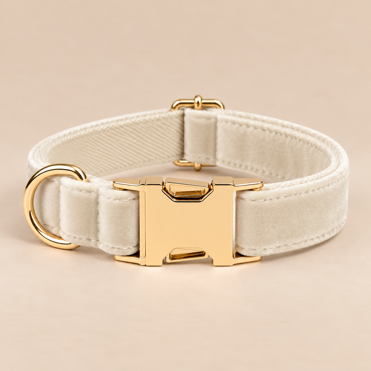 Collier pour Chien Velvet Crème | Réglable XS à XL, Assorti Laisse & Harnais