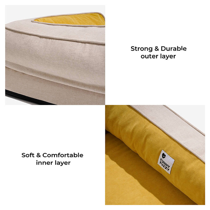 Sofa Lounge Orthopédique Complet pour Chien | Coussins Moelleux, Polaire, Antidérapant