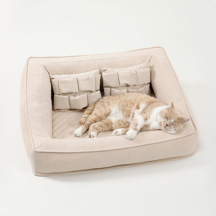 Sofa Orthopédique avec Coussins pour Chien | Mousse Haute Densité, Antidérapant, Seniors & Arthrose