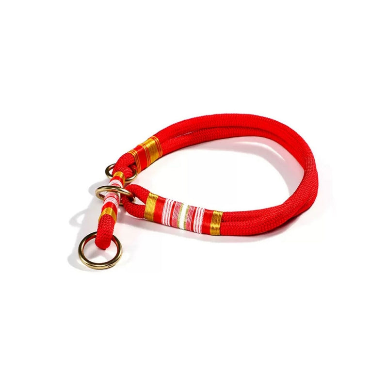 Collier Éducation Corde Tressée Main | Anti-Traction, Nylon Résistant, Chic & Sport, 4 Coloris