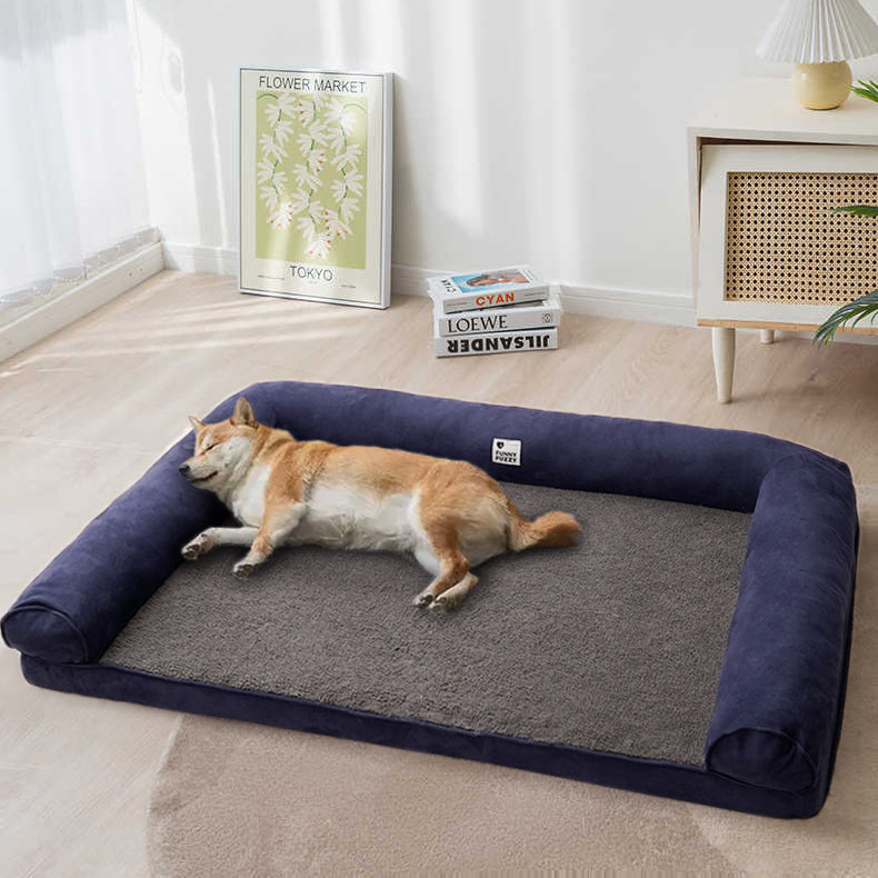 Lit Fausse Fourrure Petit Prix pour Chien | Rebords de Soutien, Doux, Toutes Tailles S à XXL