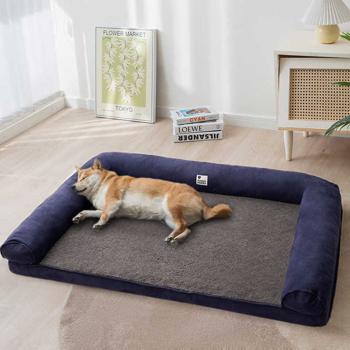 Lit Fausse Fourrure Petit Prix pour Chien | Rebords de Soutien, Doux, Toutes Tailles S à XXL
