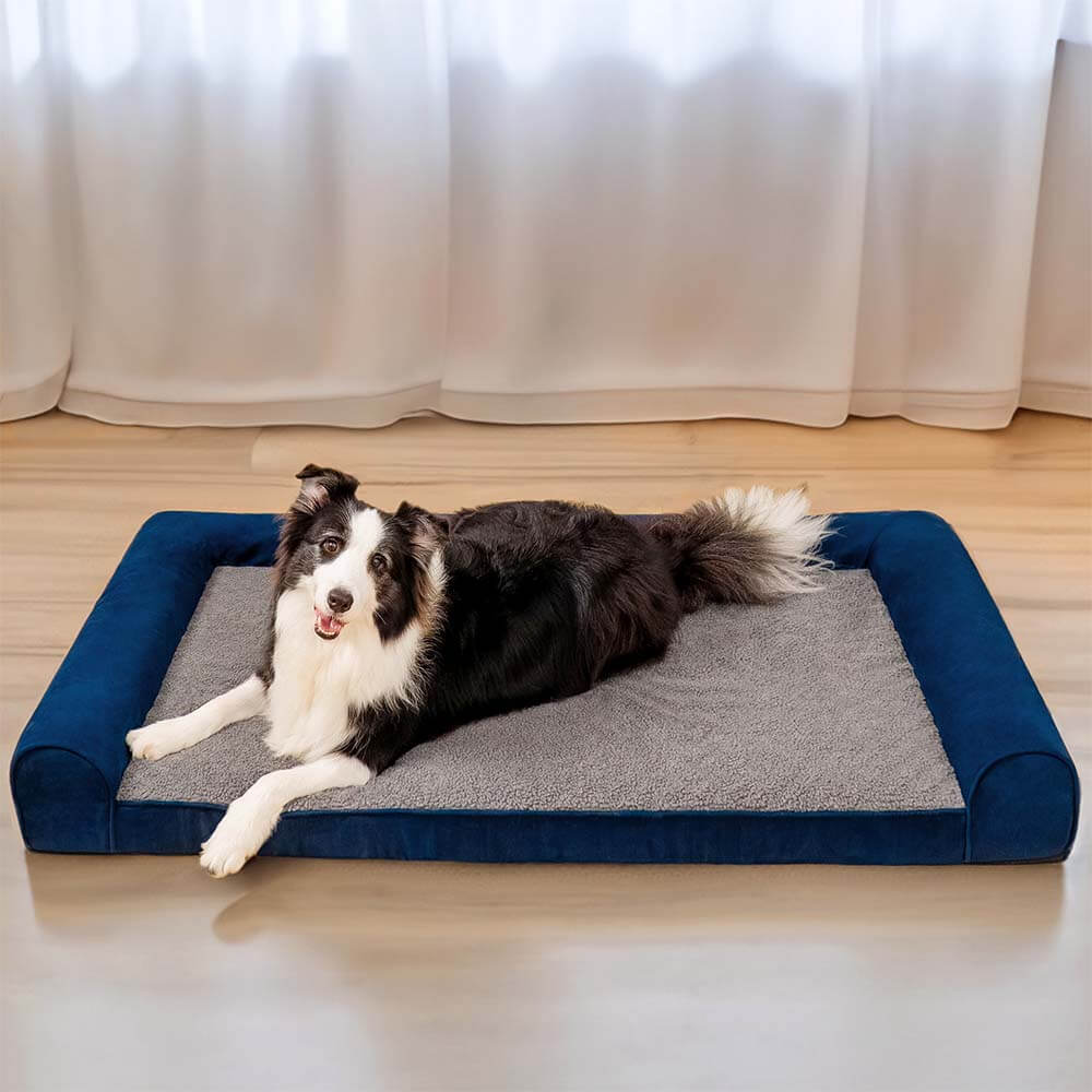 Lit Fausse Fourrure Petit Prix pour Chien | Rebords de Soutien, Doux, Toutes Tailles S à XXL