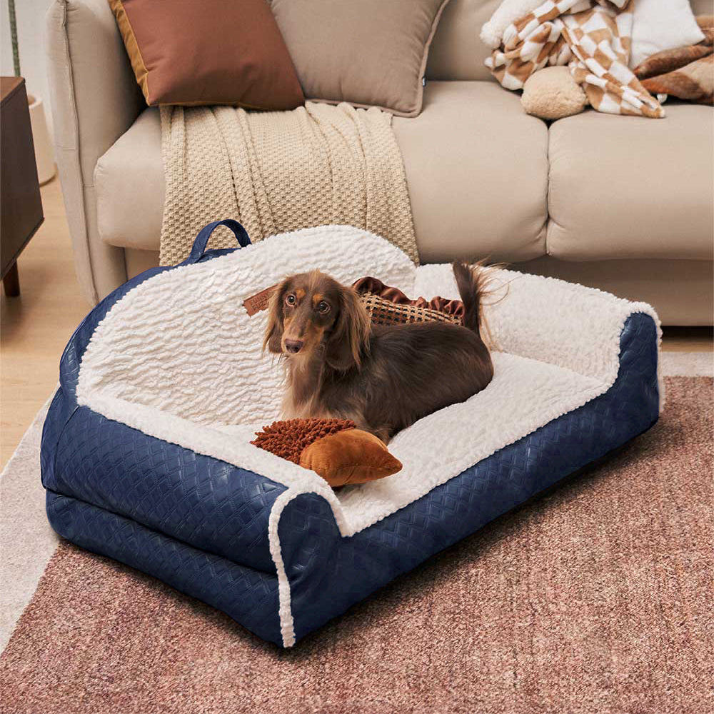Sofa Bolster Petit Prix pour Chien | Rebord de Soutien, Confortable, Compact