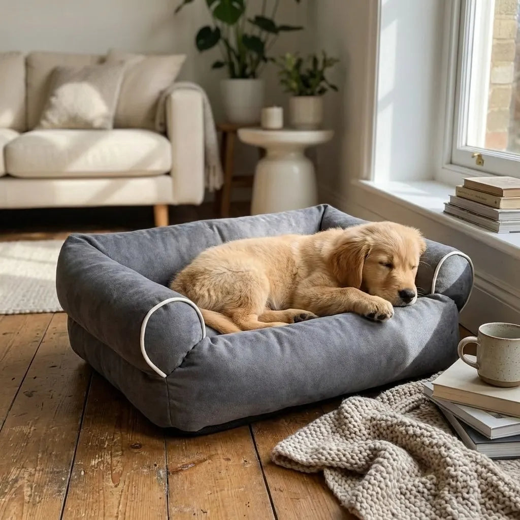 couchage chien a cote table basse