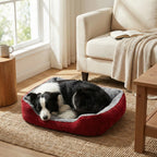 panier pour chien en tissu pelucheux avec maintien lateral