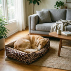panier pour chien a texture douce avec bords enveloppants