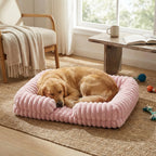 panier pour chien rectangulaire avec rebords hauts et zone centrale parfaitement plane