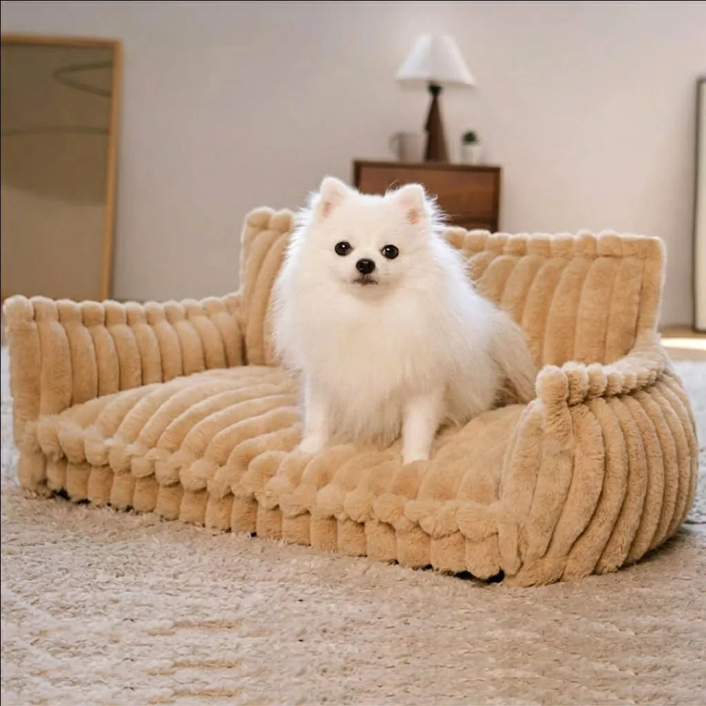 Sofa orthopédique pour chien avec appui-tête - soutien articulaire et confort