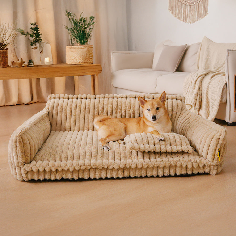 Sofa orthopédique pour chien - vue en situation dans un intérieur