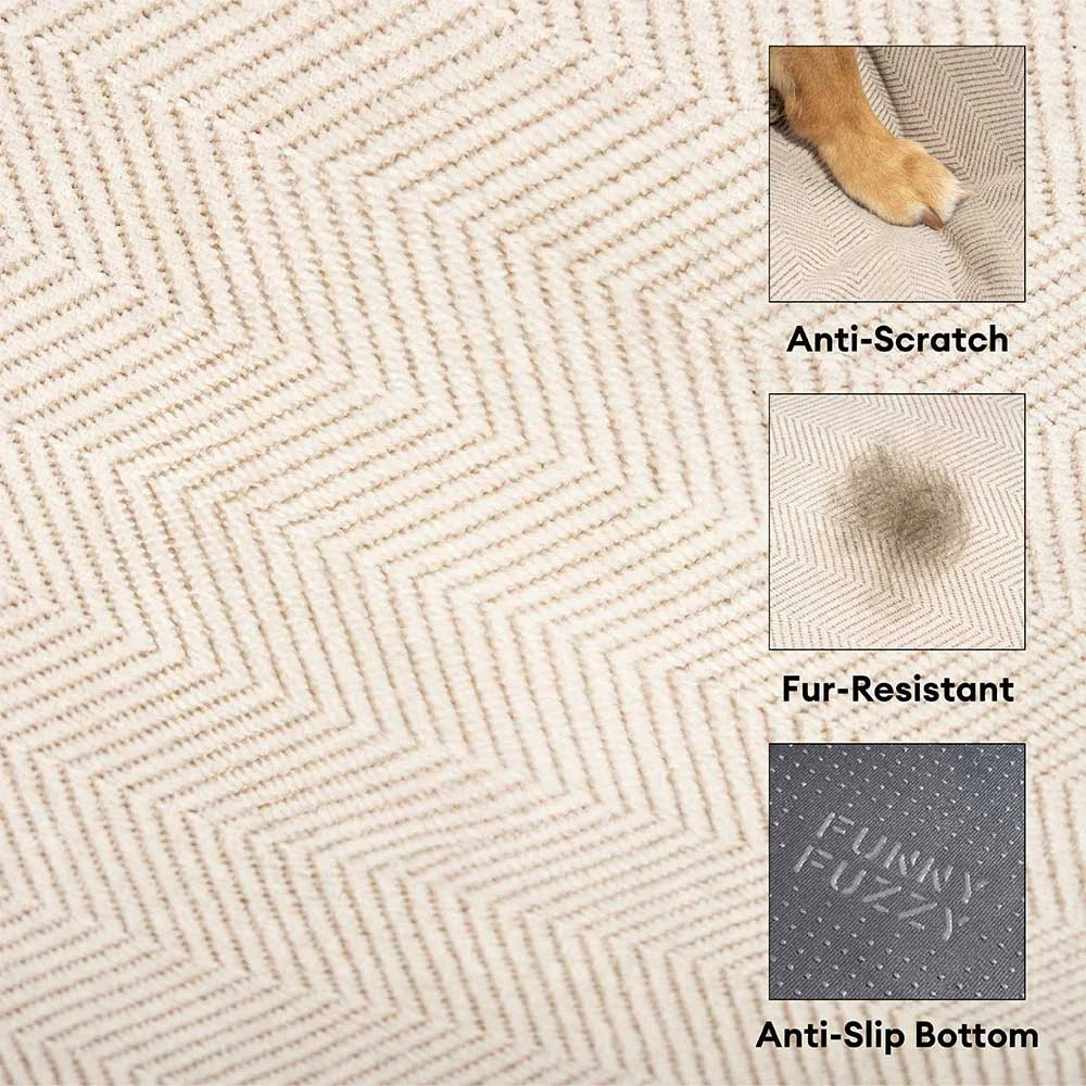Lit Orthopédique Chenille Double Couche avec Oreiller | Toutes Saisons, Amovible, Lavable