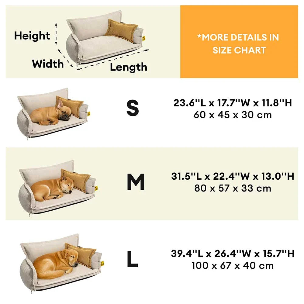 Lit Orthopédique Chenille Double Couche avec Oreiller | Toutes Saisons, Amovible, Lavable